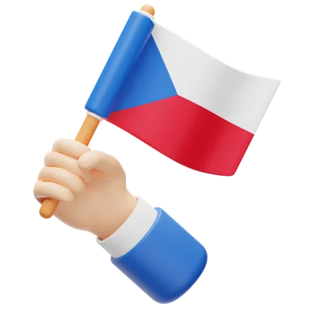 Drapeau de la république tchèque  3D Icon