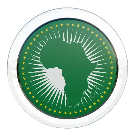 Drapeau rond de l'Union africaine  3D Icon