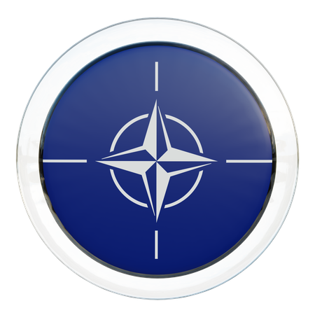 Drapeau rond de l'OTAN  3D Icon