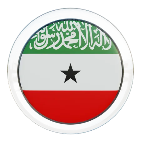 Drapeau rond du Somaliland  3D Icon