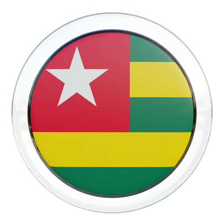 Drapeau rond du Togo  3D Icon