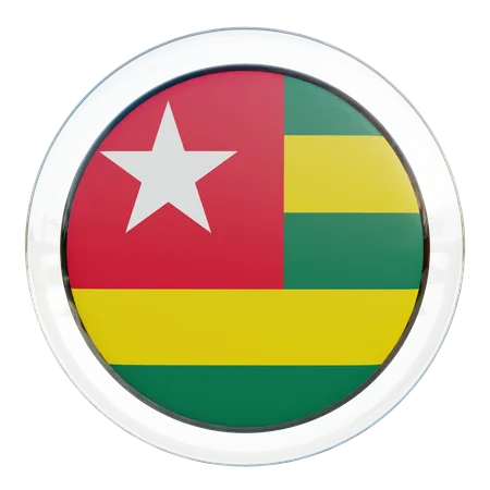 Drapeau rond du Togo  3D Icon
