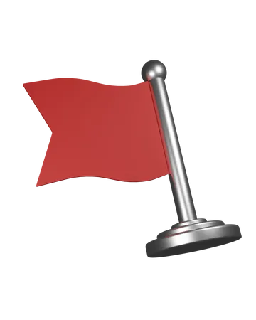 Drapeau rouge  3D Illustration