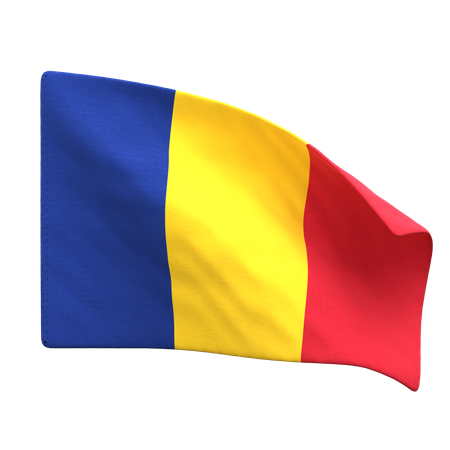 Drapeau de la Roumanie  3D Icon