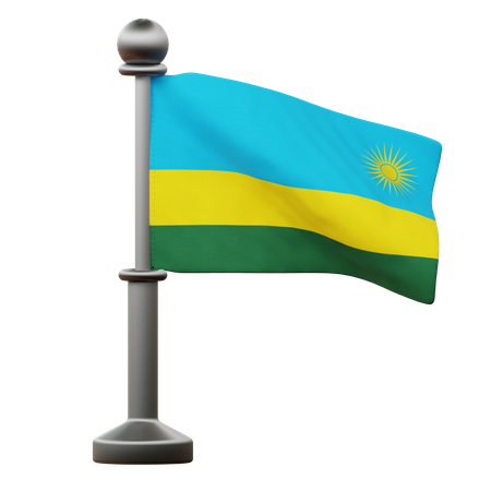 Drapeau rwandais  3D Icon