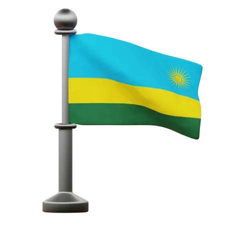 Drapeau rwandais  3D Icon