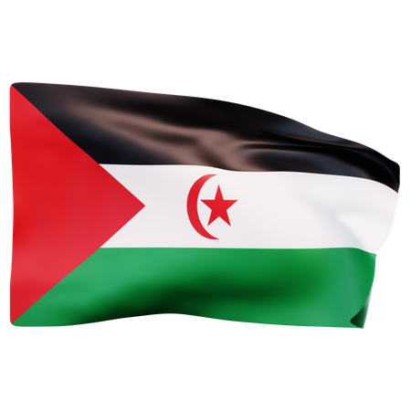 Drapeau du Sahara occidental  3D Icon