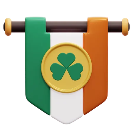 Drapeau de saint patrick  3D Icon