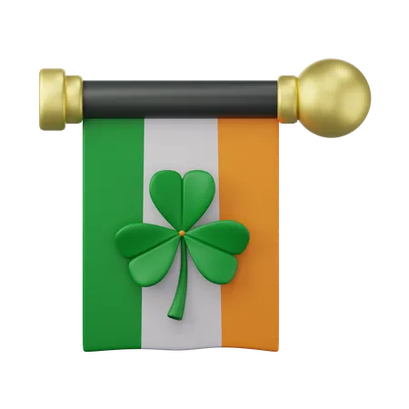 Drapeau de saint patrick  3D Icon