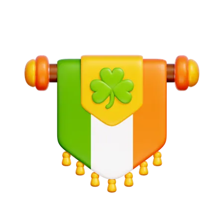 Drapeau de saint patrick  3D Icon