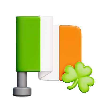 Drapeau de saint patrick  3D Icon