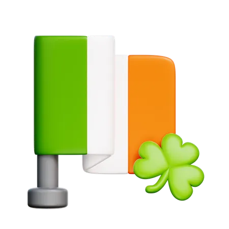 Drapeau de saint patrick  3D Icon