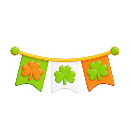 Drapeau de saint patrick  3D Icon