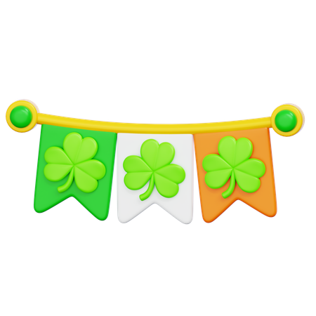 Drapeau de saint patrick  3D Icon