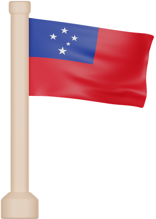 Drapeau des Samoa  3D Icon