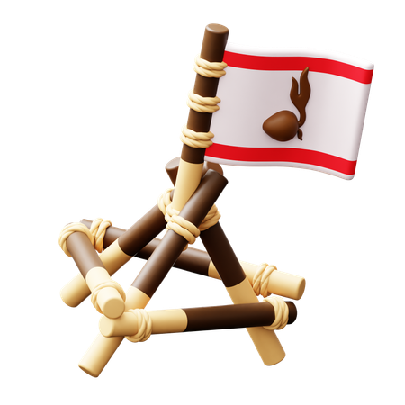 Drapeau éclaireur  3D Icon