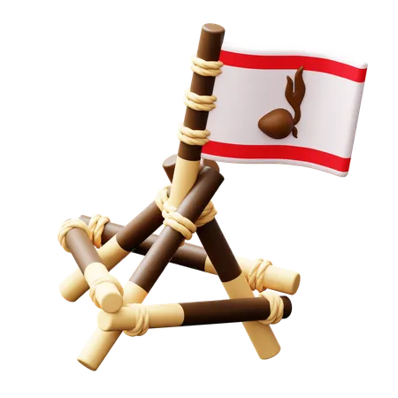 Drapeau éclaireur  3D Icon