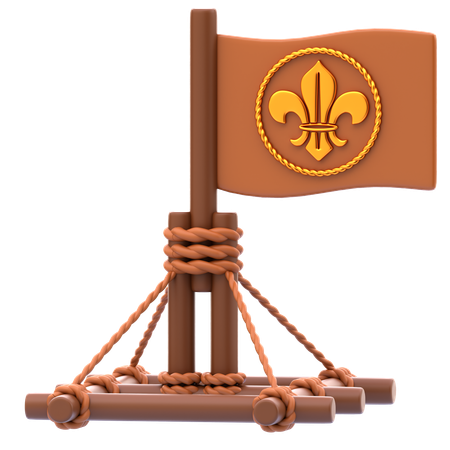 Drapeau éclaireur  3D Icon