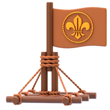 Drapeau éclaireur  3D Icon