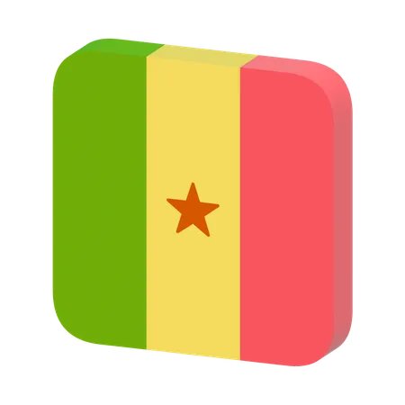 Drapeau du Sénégal  3D Icon