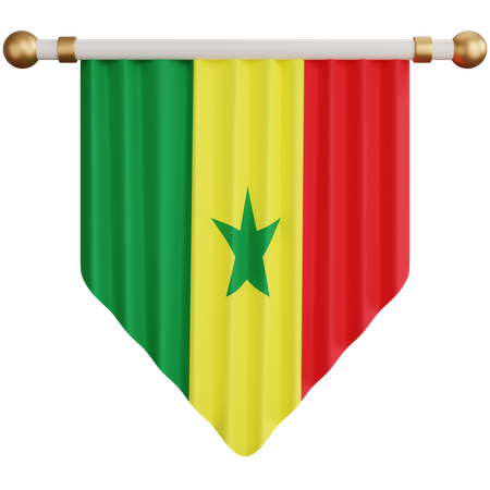 Drapeau du Sénégal  3D Icon