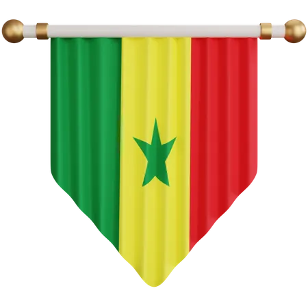 Drapeau du Sénégal  3D Icon