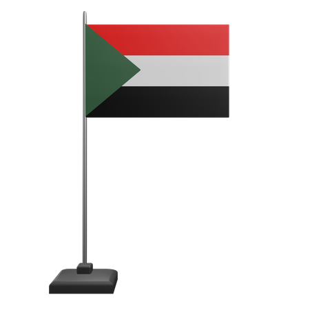Drapeau du Soudan  3D Icon