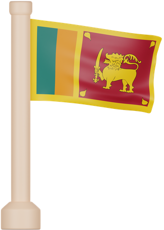 Drapeau du Sri Lanka  3D Icon