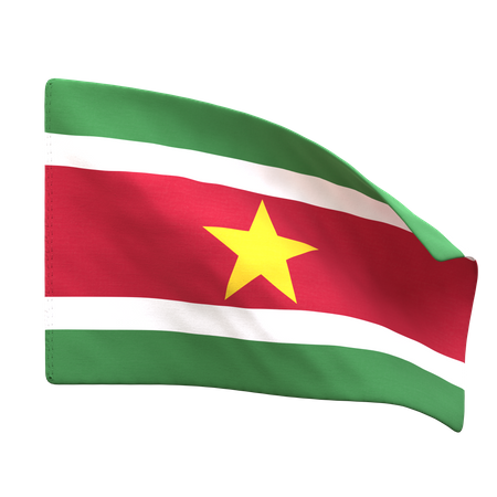 Drapeau du surinam  3D Icon