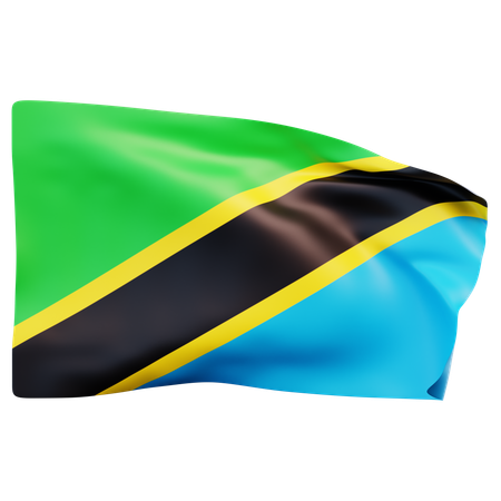 Drapeau de la tanzanie  3D Icon