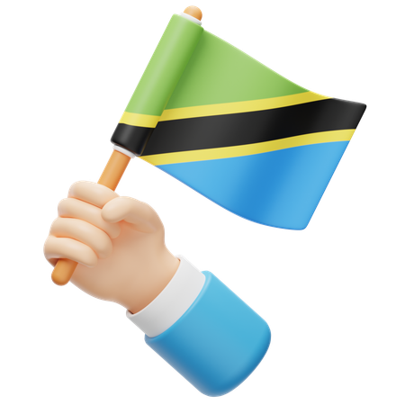 Drapeau de la tanzanie  3D Icon