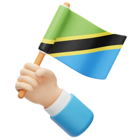 Drapeau de la tanzanie  3D Icon