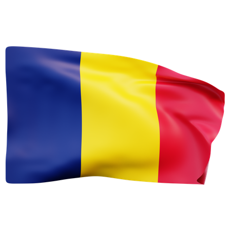 Drapeau du Tchad  3D Icon