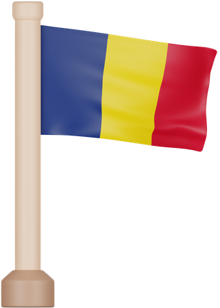 Drapeau du Tchad  3D Icon