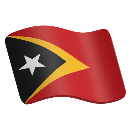 Drapeau du Timor oriental  3D Icon