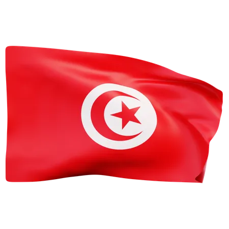 Drapeau tunisien  3D Icon