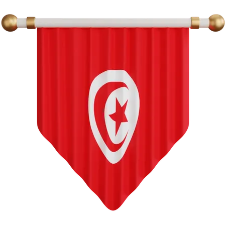 Drapeau tunisien  3D Icon