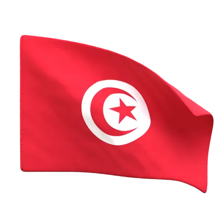 Drapeau tunisien  3D Icon