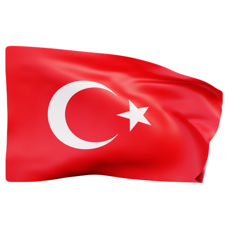 Drapeau de la Turquie  3D Icon