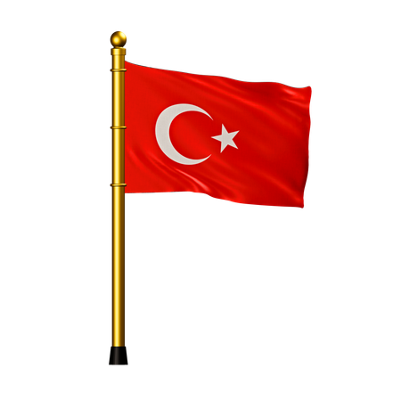 Drapeau de la Turquie  3D Icon