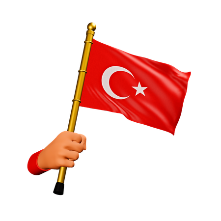 Drapeau de la Turquie  3D Icon