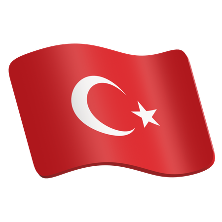 Drapeau de la Turquie  3D Icon