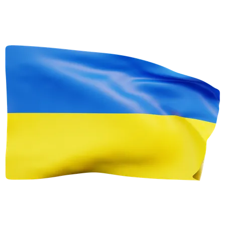 Drapeau ukrainien  3D Icon