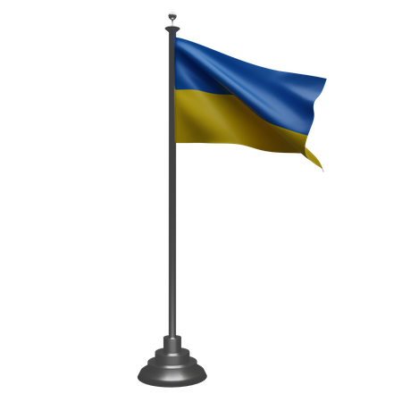 Drapeau ukrainien  3D Illustration