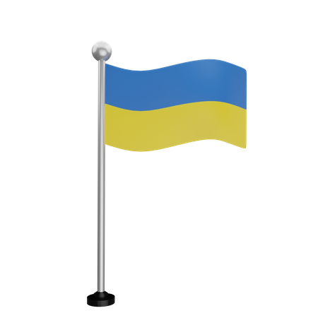Drapeau ukrainien  3D Flag