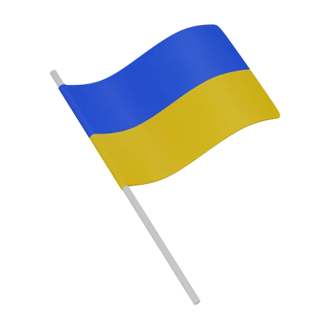 Drapeau ukrainien  3D Flag