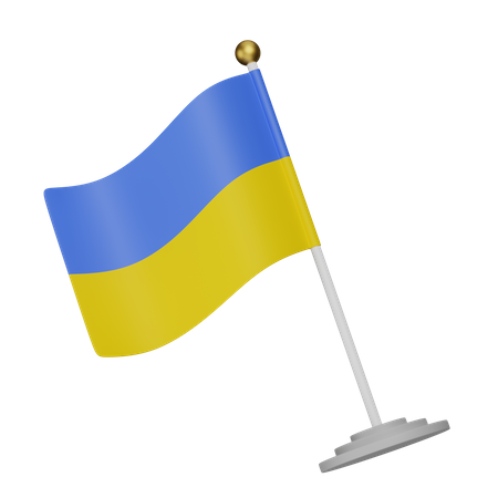 Drapeau ukrainien  3D Flag