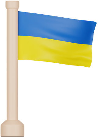 Drapeau ukrainien  3D Icon