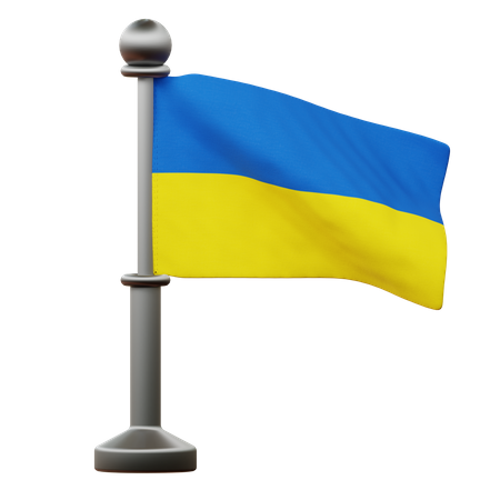 Drapeau ukrainien  3D Icon