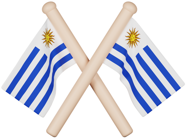 Drapeau de l'Uruguay  3D Icon